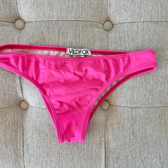 WILDFOX SWIM Neon Pink Bikini Briefs Small - Picture 4 of 6